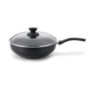 Frigideira Wok Bella Com Tampa Vidro 28 cm - Multiflon