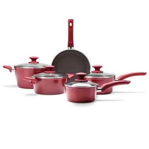 Conjunto de Panelas Optima 5 Peças Vermelho Carmine - Brinox