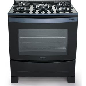Fogão Decoratto Vetro 5 Bocas Stile de Vidro - Mueller