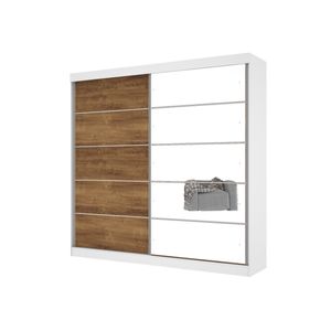 Guarda Roupa Camboriú 2 Portas de Correr com Espelho 100% MDF - Mirarack