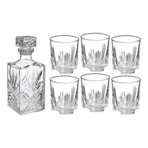 Garrafa de Licor 1 Litro com 6 Copos 285 ml Selecta - Bormioli Rocco
