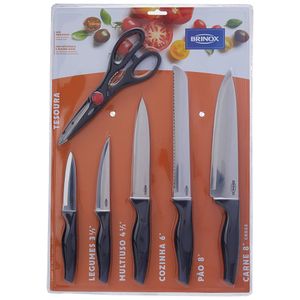 Conjunto de Facas Cross 6 Peças - Brinox