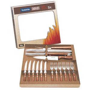 Kit para Churrasco de Madeira 15 Peças - Tramontina