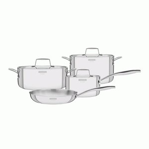 Jogo de Panelas Corpo Triplo Aço Inox Grano 4 Peças - Tramontina