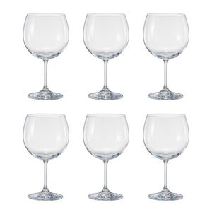 Jogo De 6 Taças para Gin Tônica Anna Cristal Ecológico 600ml - Bohemia