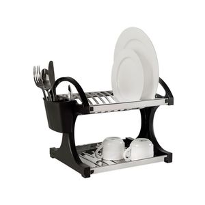 Escorredor de Louças em Inox 12 Pratos Suprema com Porta Talheres - Brinox