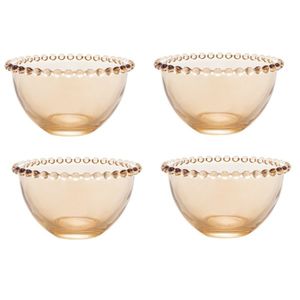 Jogo de Bowls 4 Peças em Cristal de Chumbo Pearl 14 cm - Wolff