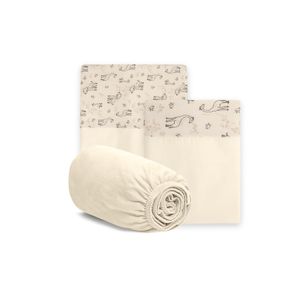 Kit Lençóis de Berço 3 Peças Amor de Mãe - Hug