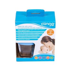 Kit Potes de Vidro para Leite Materno 4 Unidades - Clingo