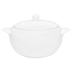 Sopeira com Tampa em Porcelana 3,5L Blanc - Strauss