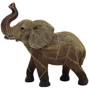 Elefante Decorativo Indiano em Resina 27cm - BTC