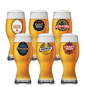 Jogo de 6 Copos para Cerveja Luva Atlanta Happy Hour Vidro 435ml - Ruvolo