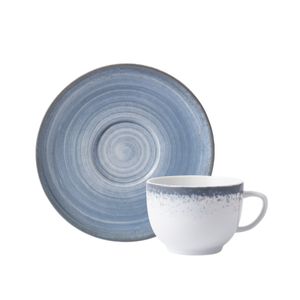Xicara de Chá com Pires em Porcelana 200ml Esfera - Schmidt