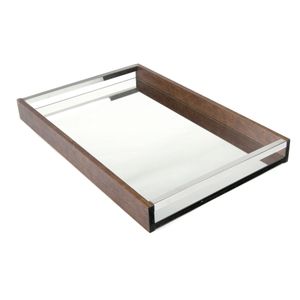 Bandeja de Madeira com Espelho Natural - Woodart