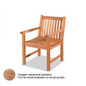 Banco de Madeira Recanto 1 Lugar Stain Canela - Espaço Casa e Jardim
