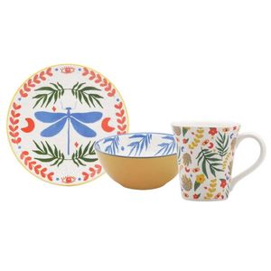 Conjunto para Lanche 3 Peças Libélula - Oxford
