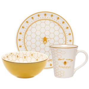 Conjunto para Lanche 3 Peças Bee Happy - Oxford