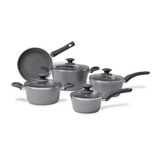 Jogo de Panelas Indução Antiaderente 5 Peças Stone Ceramic Life Optima - Brinox