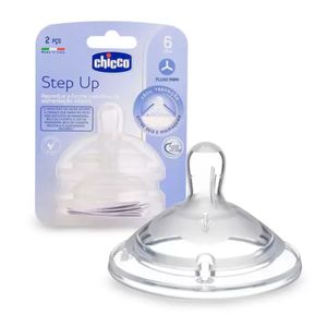 Bico de Mamadeira Step Up Fluxo Rápido (6M+) 2 unidades - Chicco