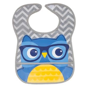 Babador com Bolso Coletor Impermeável +3 Meses Coruja - Buba