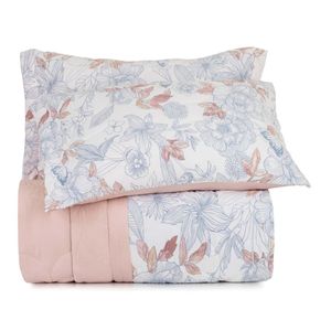 Jogo de Colcha Queen 3 Peças Algodão Lux 200 Fios Pink Tea - Altenburg