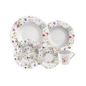 Aparelho de Jantar Ana Clara em Porcelana Decorada 20 Peças - Tramontina