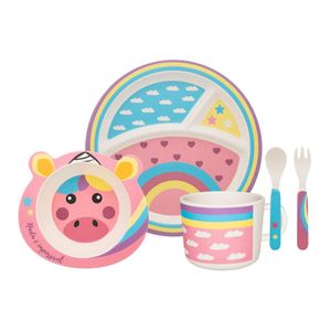 Conjunto de Refeição Infantil Unicórnio 5 Peças - Oxford