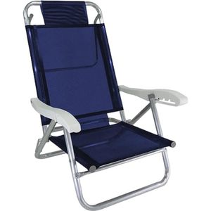 Cadeira de Praia Reclinável Banho de Sol em Alumínio 5 Posições - Zaka
