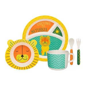 Jogo Leãozinho para Refeição Infantil 5 Peças - Oxford