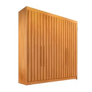 Guarda Roupa Potente de Solteiro 4 Portas Ripadas em MDF - Europa