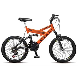 Bicicleta GPS Aro 20 Dupla Suspensão 36 Raias 21 Marchas - Colli