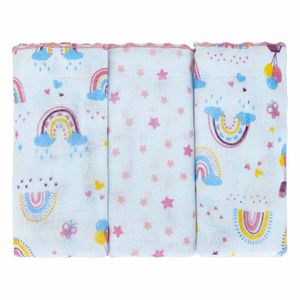 Kit Fralda Bublim Petit 100% Algodão Arco-Íris 3 Peças - Incomfral