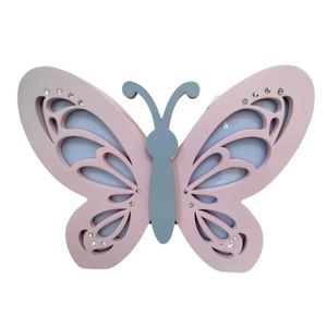Luminária Borboleta Infantil Led Com Strass - Rh Baby Kids