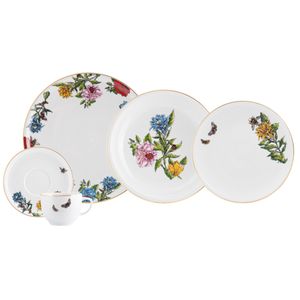 Aparelho de Jantar e Chá Porcelana 30 Peças Hippie Chic - Schmidt
