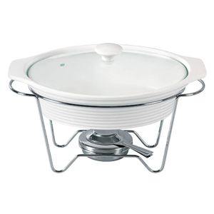 Rechaud de Porcelana Oval Com Queimador 1,5L - Full Fit