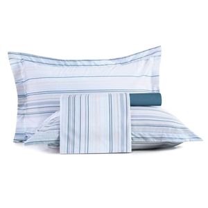 Jogo de Cama Solteiro 3 Peças Percal 180 Fios Velvet Stripes - Altenburg
