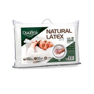 Travesseiro Alto Látex Natural 16cm 100% Algodão - Duoflex