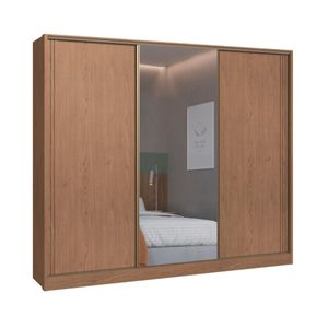 Guarda Roupa Duque 3 Portas de Correr com Espelho MDF - Castro