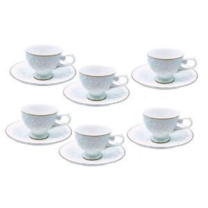 Jogo de Xícaras Para Café Com 12 Peças Scarlet New Bone 90Ml - Full Fit
