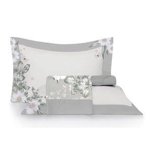 Jogo de Cama King 4 Peças Cetim 300 Fios Florescência - Altenburg