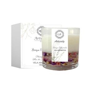 Vela Aromática Bosque Perfumado Pitanga com Flor de Maracujá 180g - Artesaly