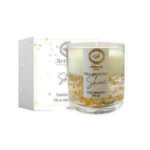 Vela Aromática Shine Chá Branco 180g - Artesaly