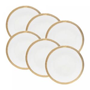 Jogo de Pratos para Sobremesa Paddy 6 Peças 19cm em Porcelana - Wolff
