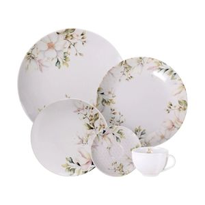 Aparelho de Jantar Magnólia em Porcelana Decorada 30 Peças - Tramontina