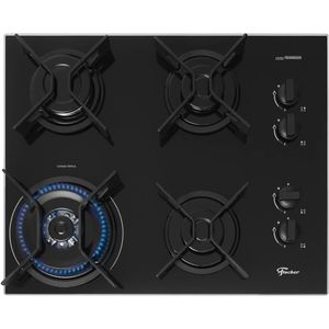 Cooktop a Gás 4 Bocas Fit Line Trempe Iron - Fischer