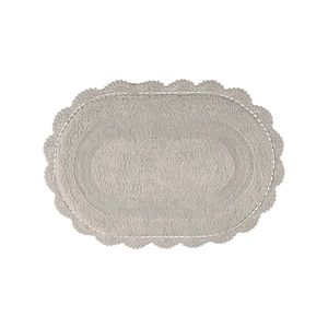 Tapete Decorativo Crochê Médio Oval Antiderrapante - Kacyumara