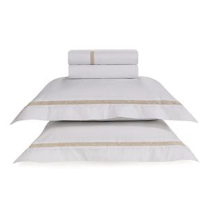 Jogo de Cama King 4 Peças 100% Algodão 200 Fios Figoli - Trussardi