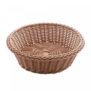Cesta Redonda em Rattan Plástico - Lyor