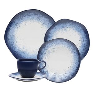 Aparelho de Jantar e Chá 30 Peças 100% Porcelana Ryo Galápagos - Oxford