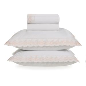 Jogo de Cama Infantil Casal 4 Peças Caterine 100% Algodão Percal - Trussardi